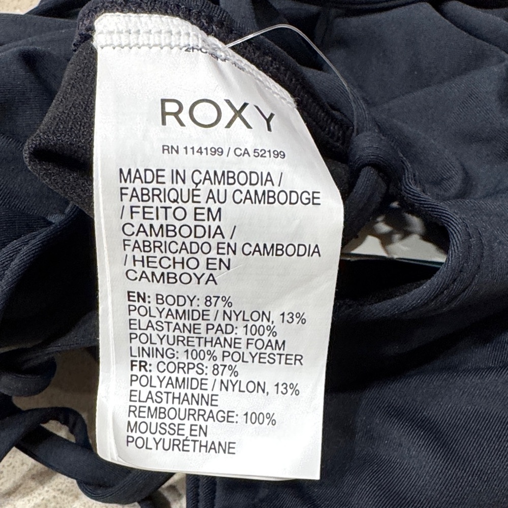 Roxy Black One Piece Swimsuit Classic Design XS - Picture 11 of 12